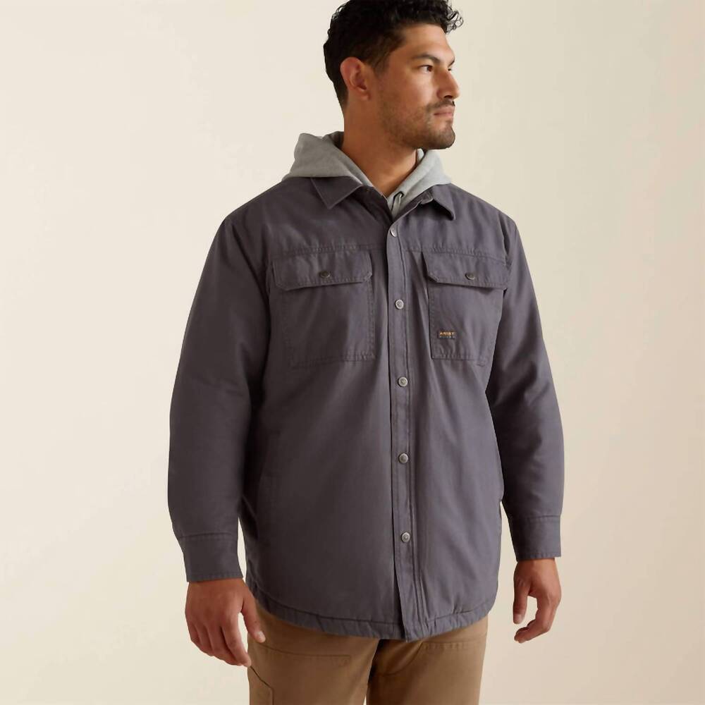 NEW ARIAT rear canvas shirt jacket in rebar